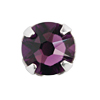 1 Stk. Swarovski Rose Montees SS12 (3mm) Amethyst Foiled / Silber